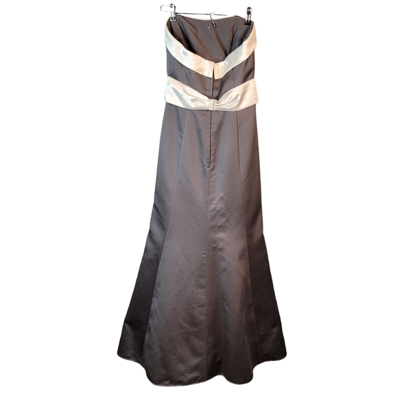 Alfred Angelo Slate Gray Prom Formal Night Gown Bell Dress See Measurements - Picture 2 of 16